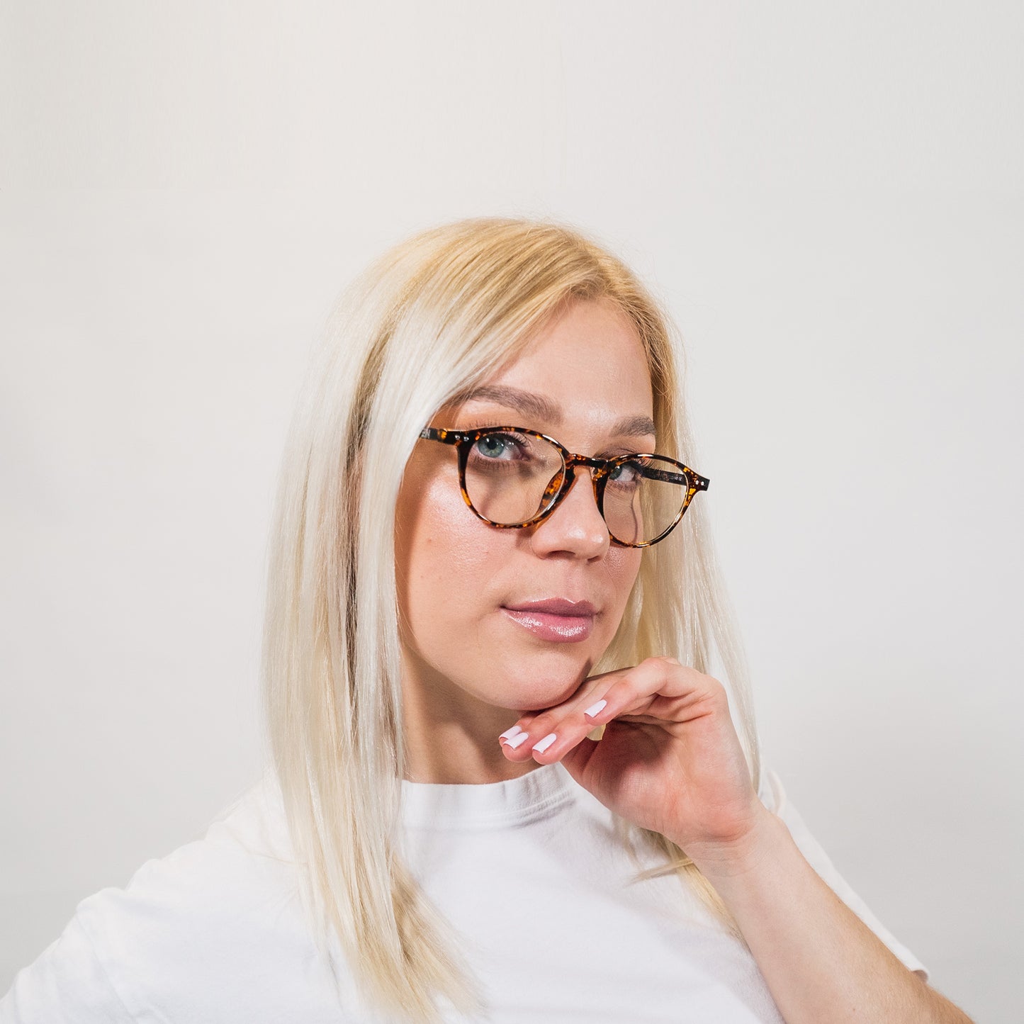 blue light glasses-tiger frame and round shape
