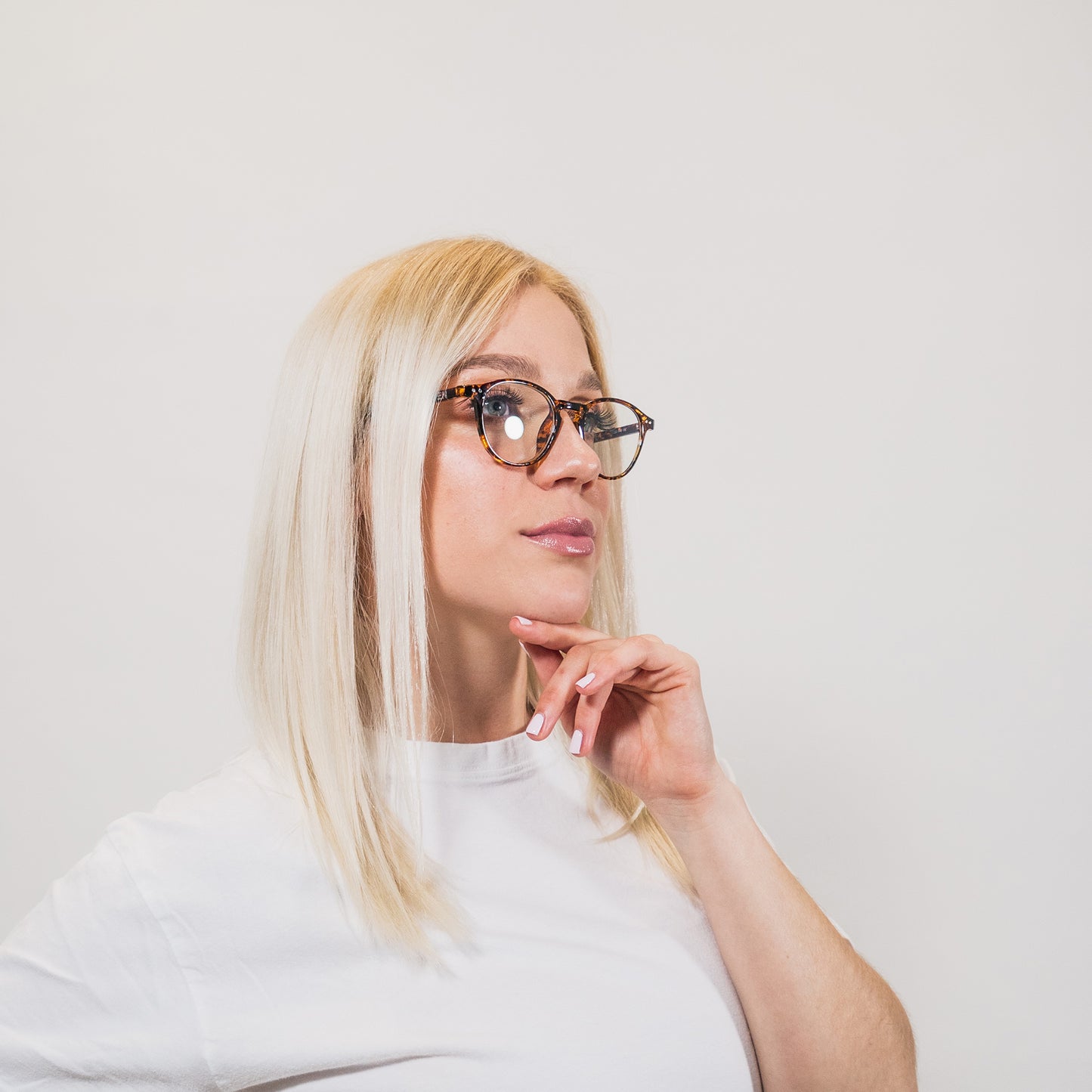 blue light glasses-tiger frame and round shape