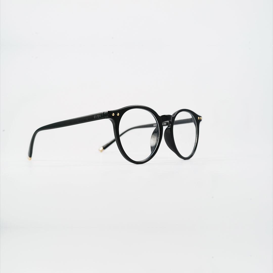 round plastic black bluelight glasses