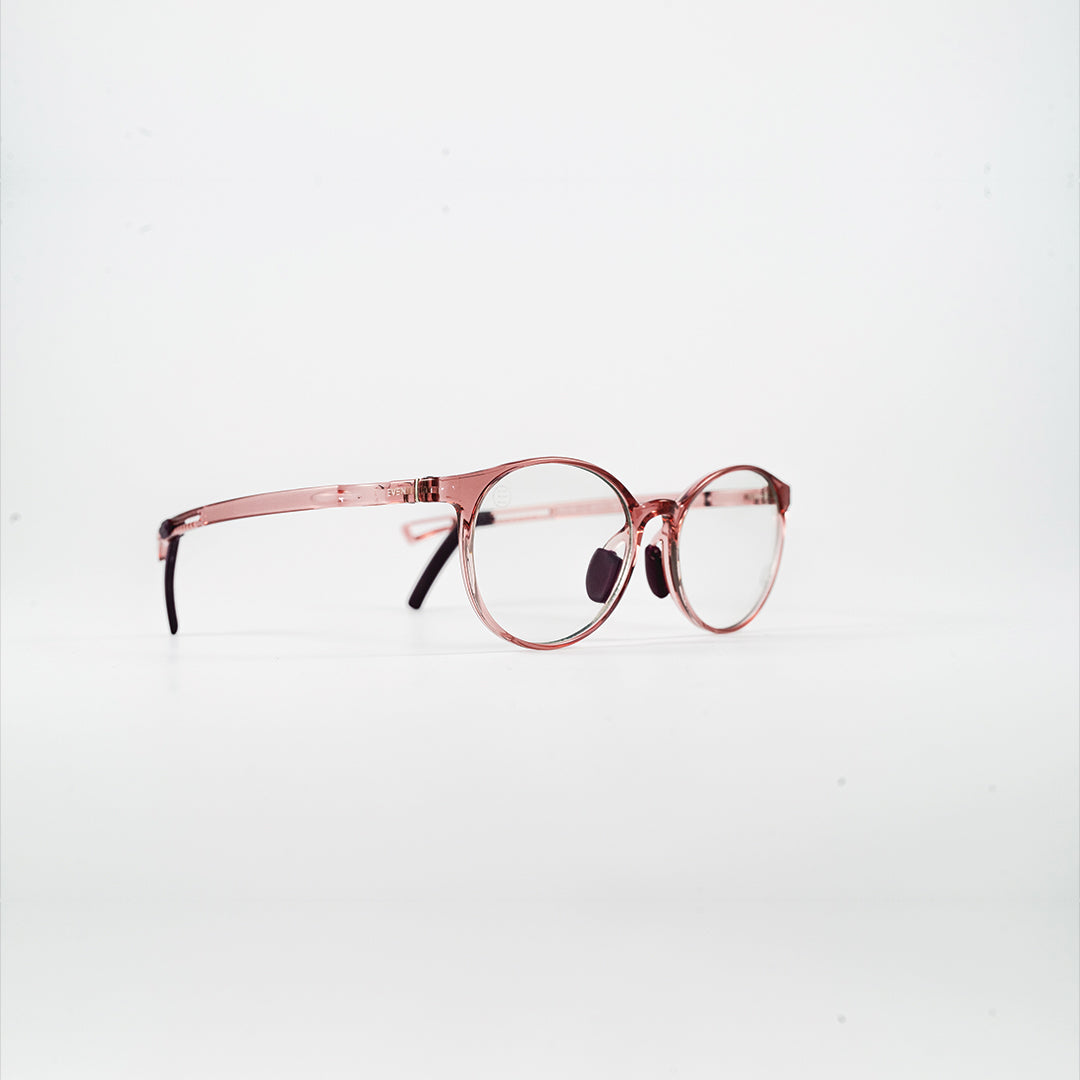 round bluelight kids glasses pink plastic