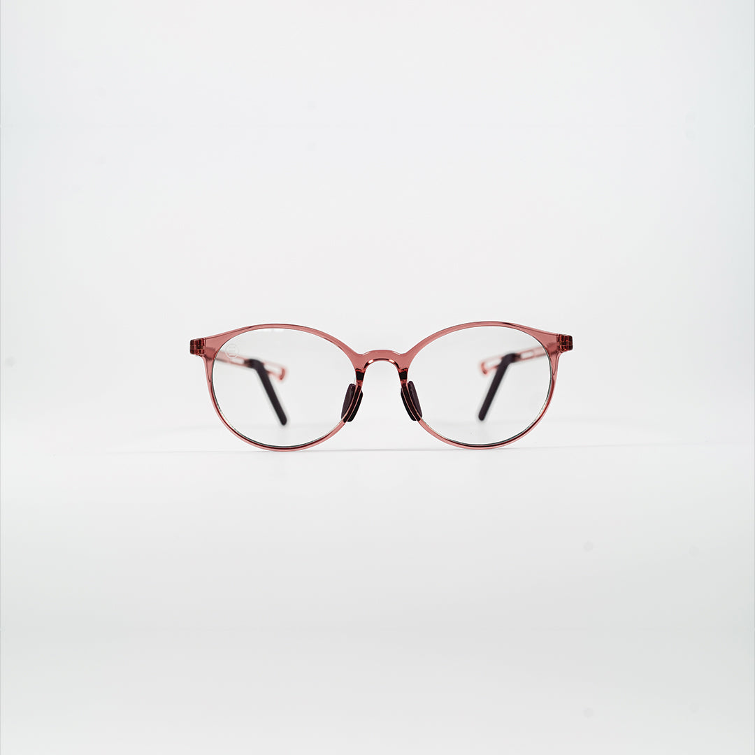 round bluelight kids glasses pink plastic