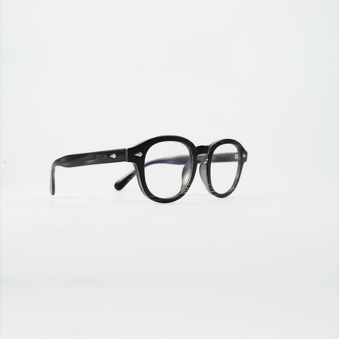 round plastic black bluelight glasses