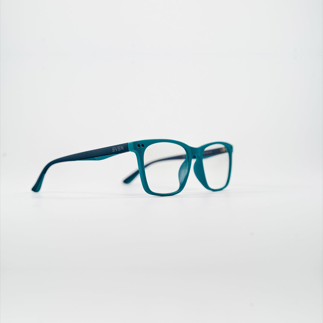 square bluelight kids glasses blue plastic