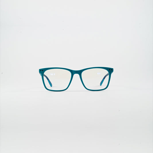 square bluelight kids glasses blue plastic