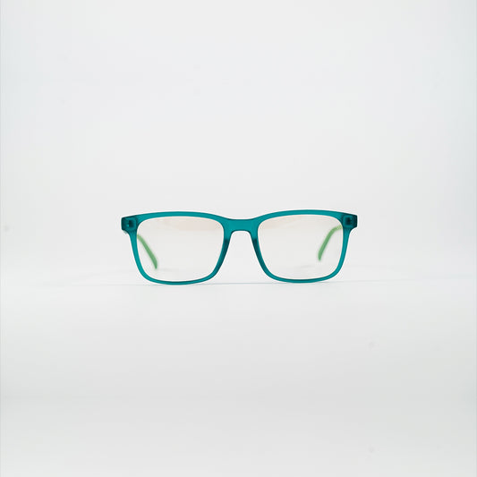 square bluelight kids glasses green plastic