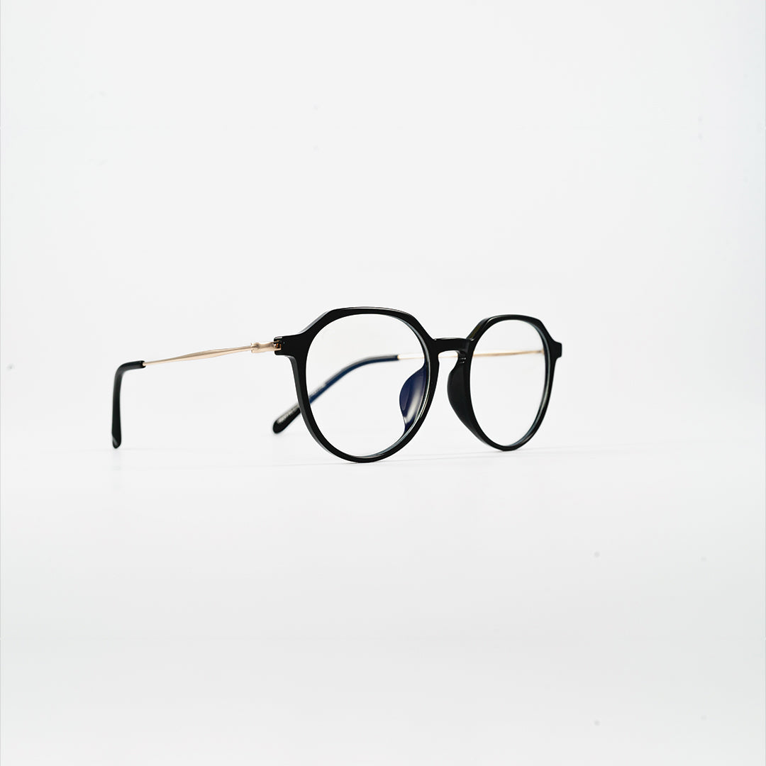 round plastic black bluelight glasses
