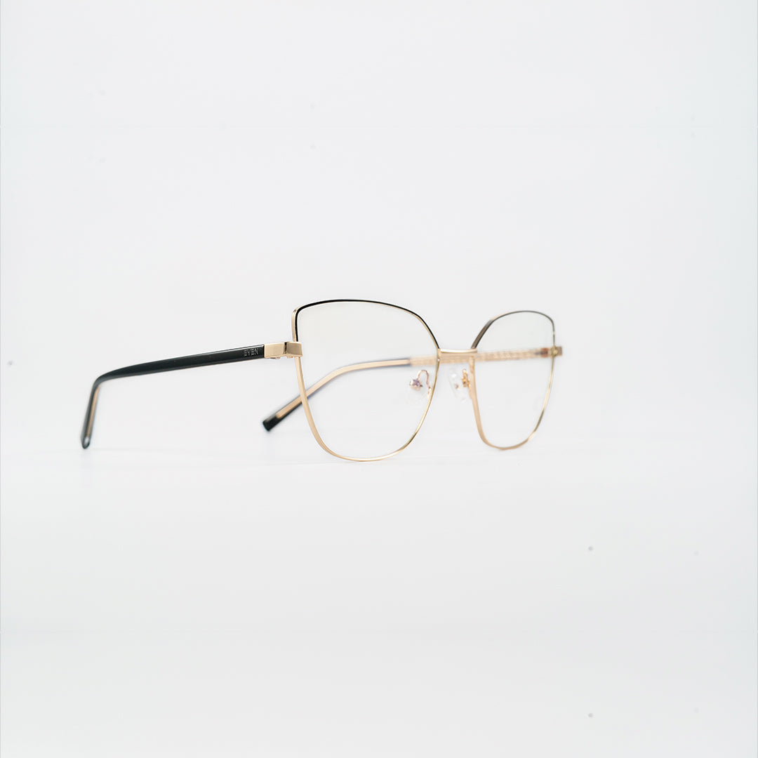 square metal gold bluelight glasses