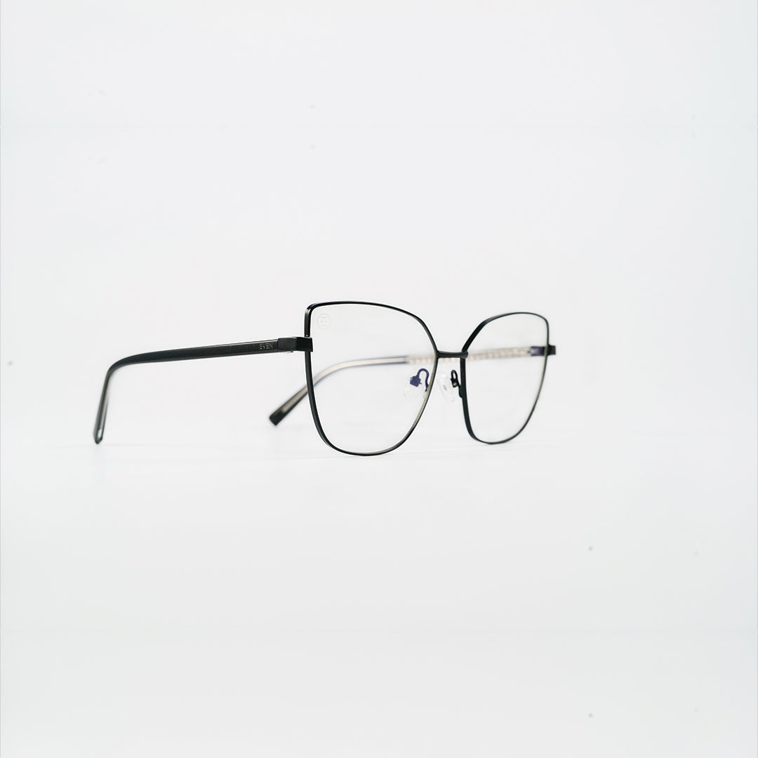 square metal black bluelight glasses