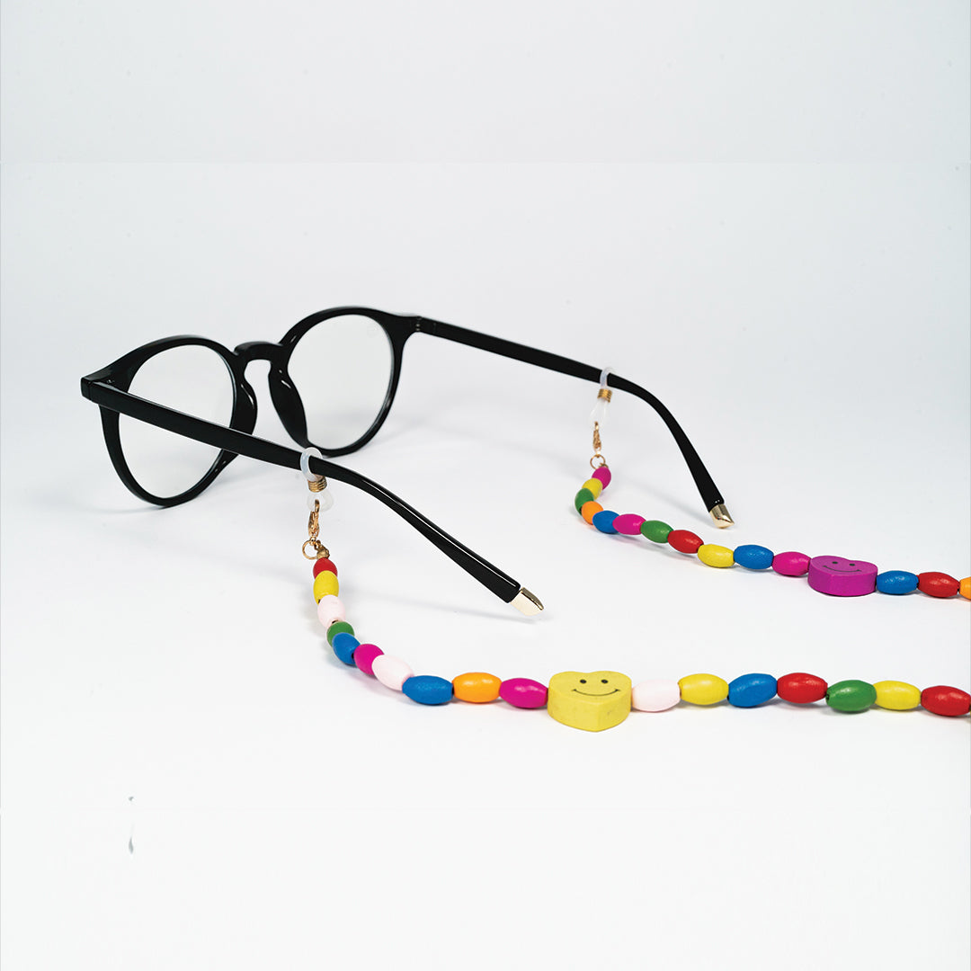 chain for glasses coloful wood