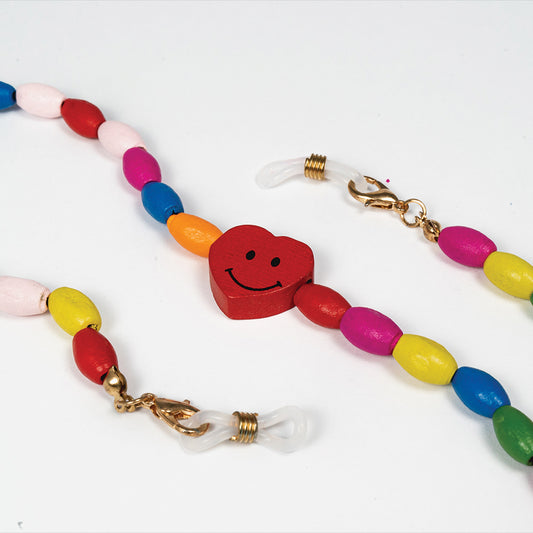 chain for glasses coloful wood