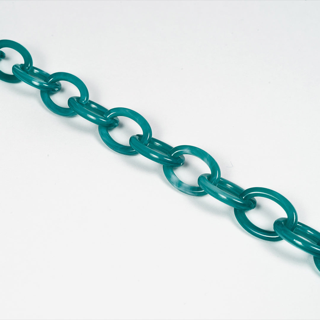 chain for glasses turquoise plastic elipse