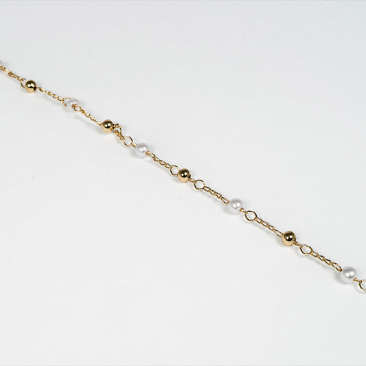chain for glasses gold with pearls