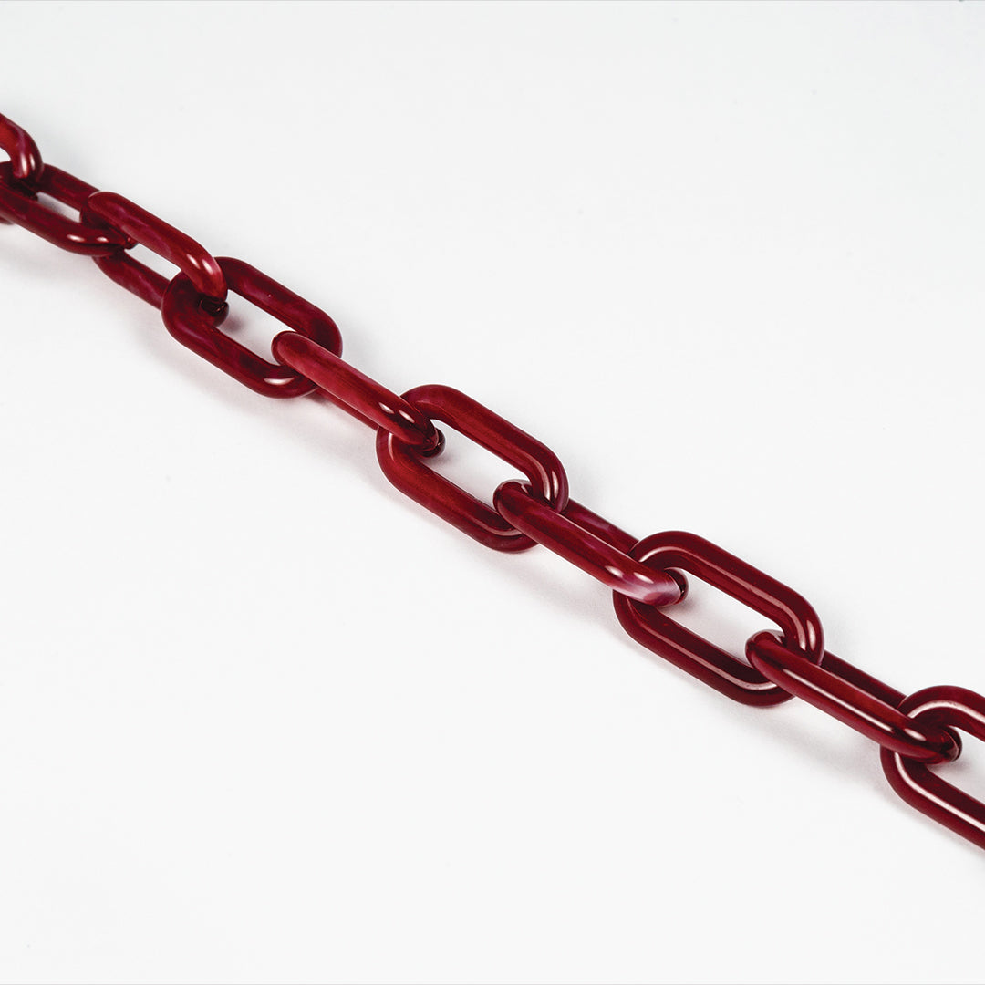chain for glasses plastic rectagles red