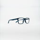 square bluelight kids glasses dark blue plastic