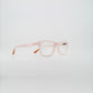 square bluelight kids glasses light pink plastic