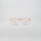 square bluelight kids glasses light pink plastic