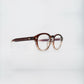 round plastic brown bluelight glasses