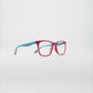 square bluelight kids glasses pink plastic
