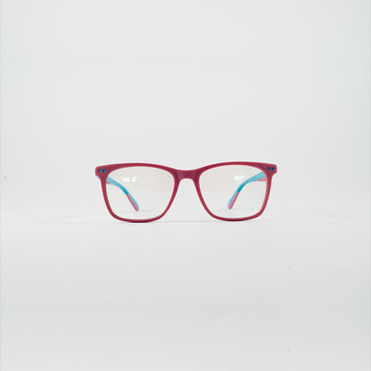 square bluelight kids glasses pink plastic