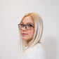 blue light glasses-black frame with pink roses- square shape