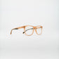 square bluelight kids glasses peach plastic