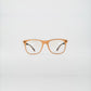square bluelight kids glasses peach plastic