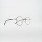 round metal gold bluelight glasses