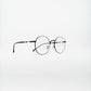 round metal black bluelight glasses