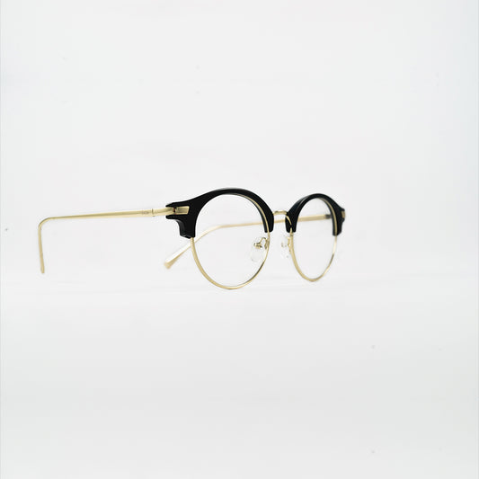 round metal black bluelight glasses