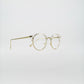 round metal transparent bluelight glasses