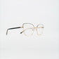 square metal gold bluelight glasses
