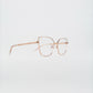 square metal rose gold bluelight glasses