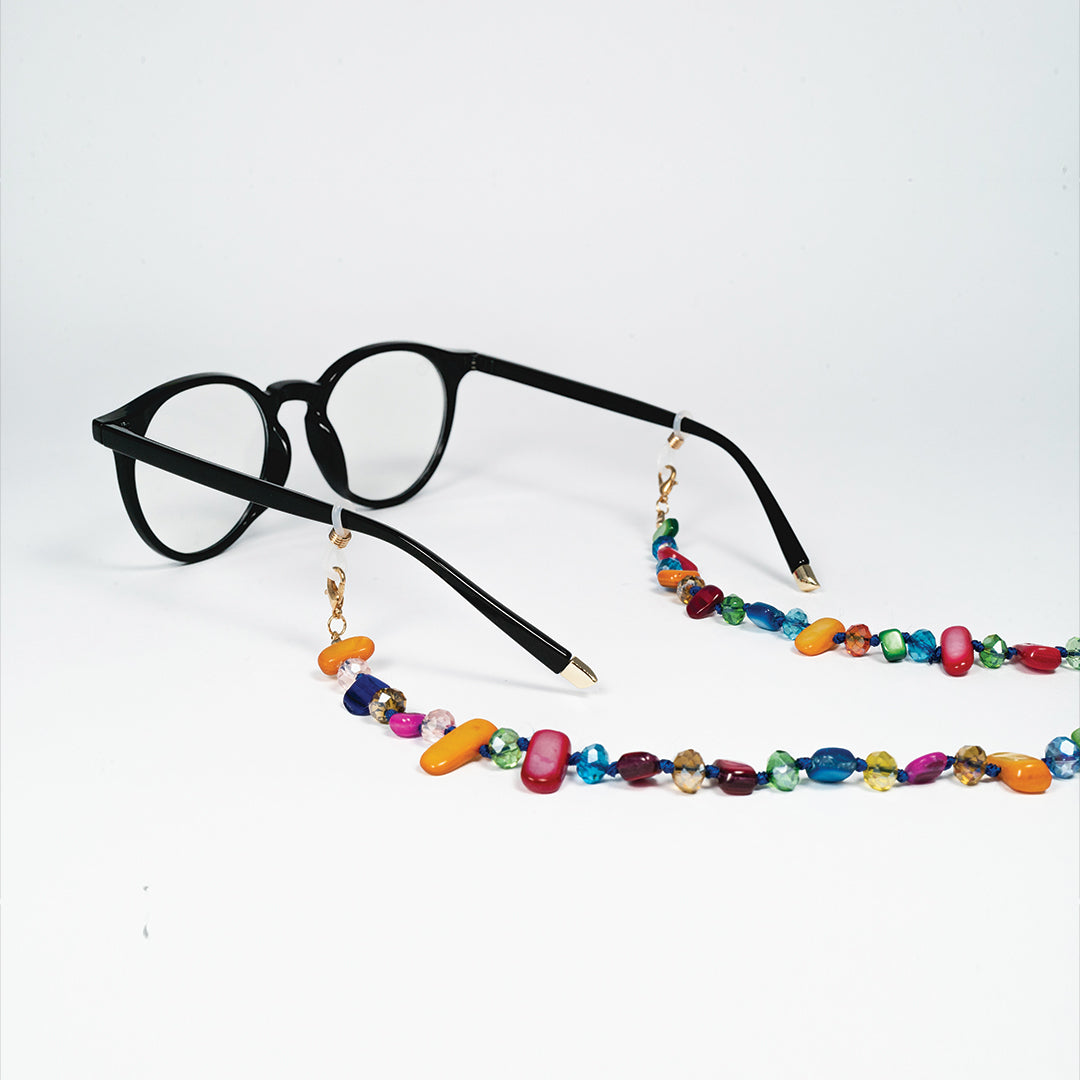 chain for glasses coloful stones