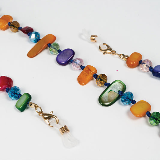 chain for glasses coloful stones