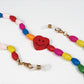 chain for glasses coloful wood