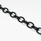 chain for glasses black plastic elipse