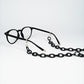 chain for glasses black plastic elipse