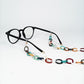 chain for glasses coloful plastic elipse
