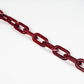 chain for glasses plastic rectagles red