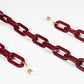 chain for glasses plastic rectagles red