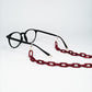 chain for glasses plastic rectagles red