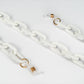 chain for glasses plastic rectagles white